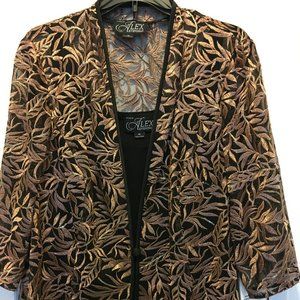 Alex Evenings Womens Embroidered Twinset 1x